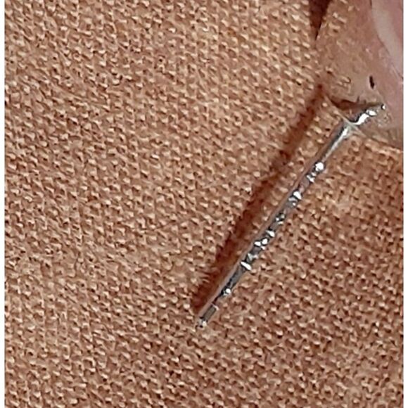 Gold earrings 14k solid white gold stud earrings sphere faceted Disco ball round - Picture 7 of 9